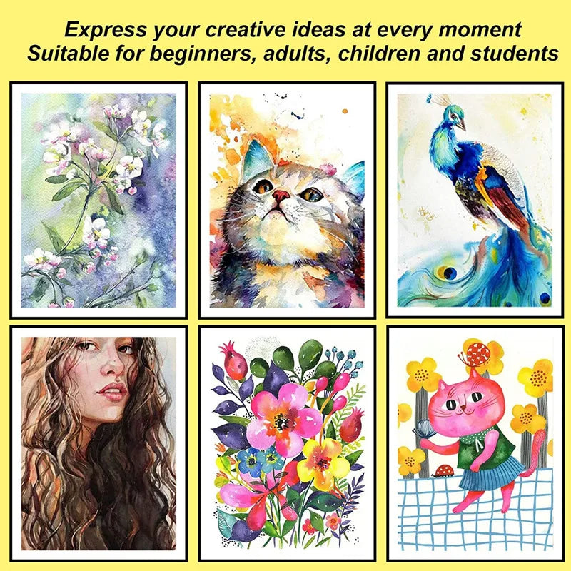 48-Color Watercolor Paint Set – Complete Art Kit