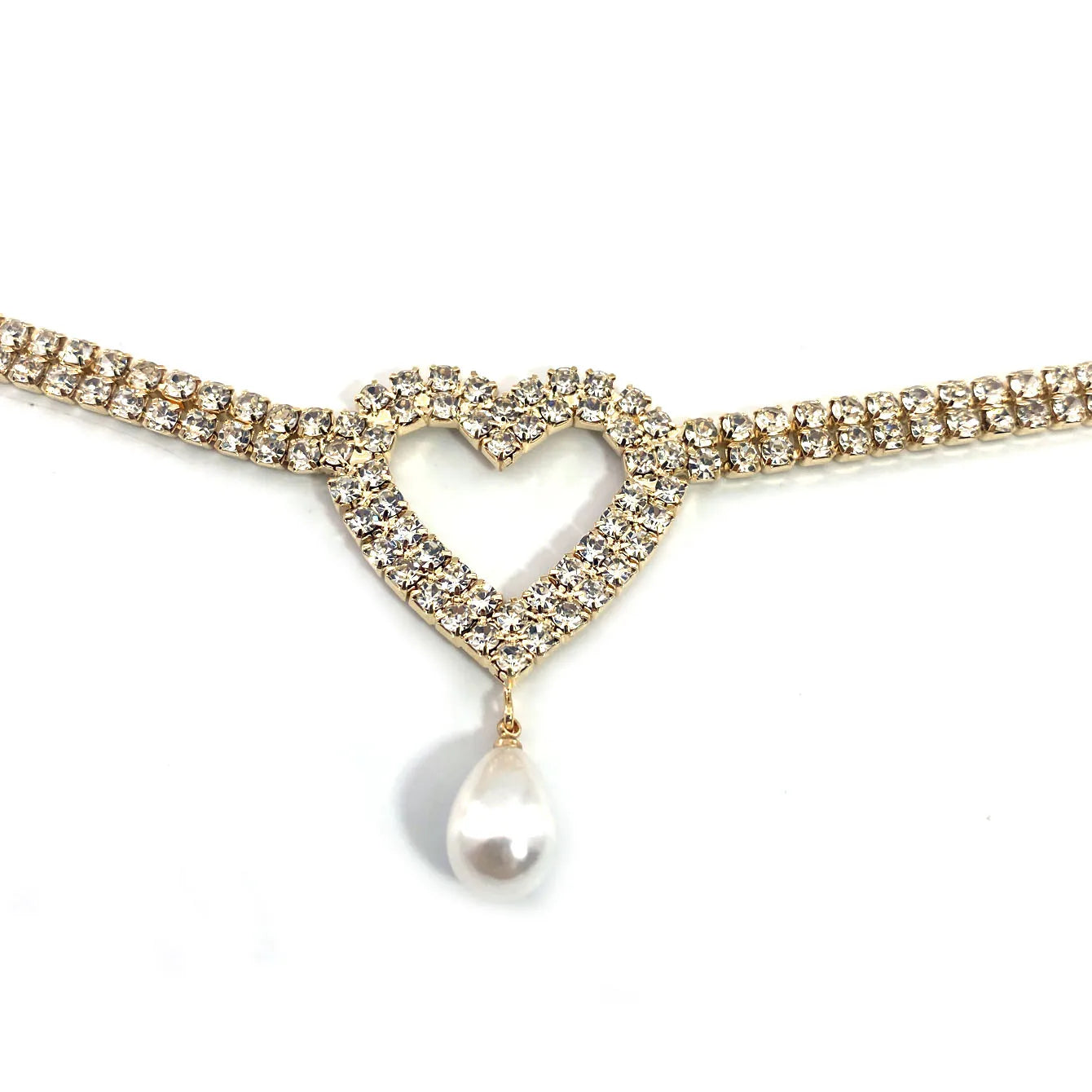 Glam Pearl & Rhinestone Waist Chain