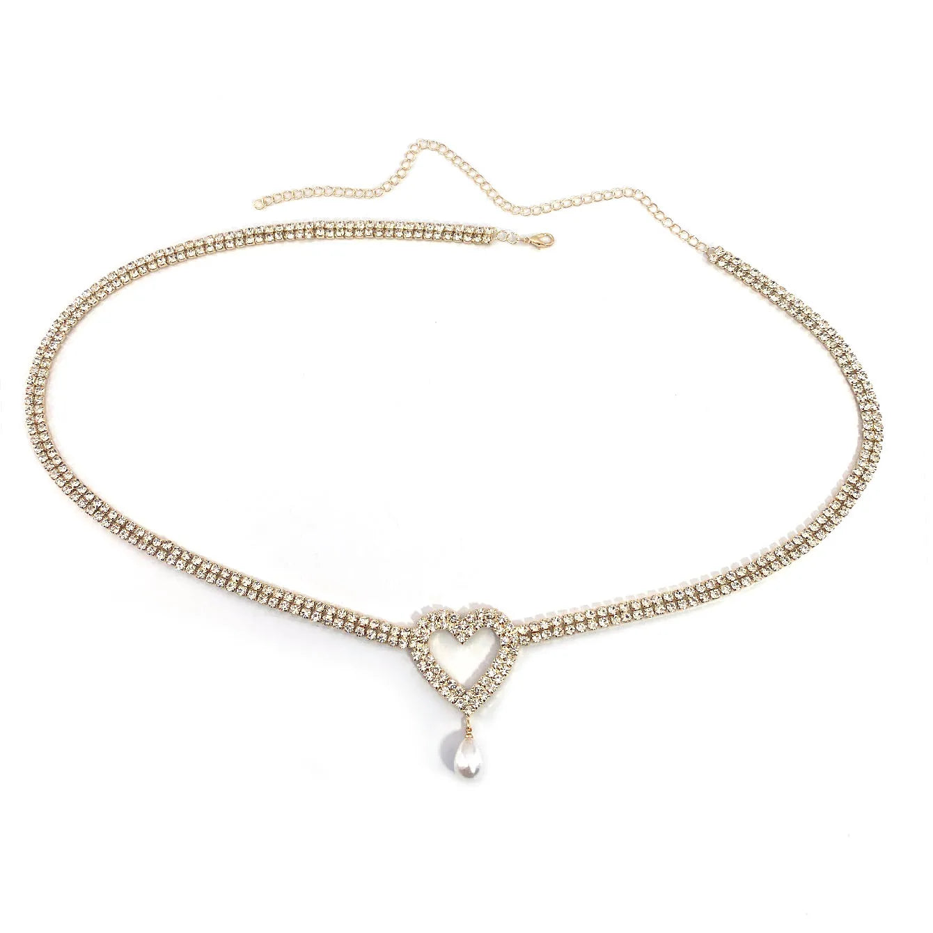 Glam Pearl & Rhinestone Waist Chain