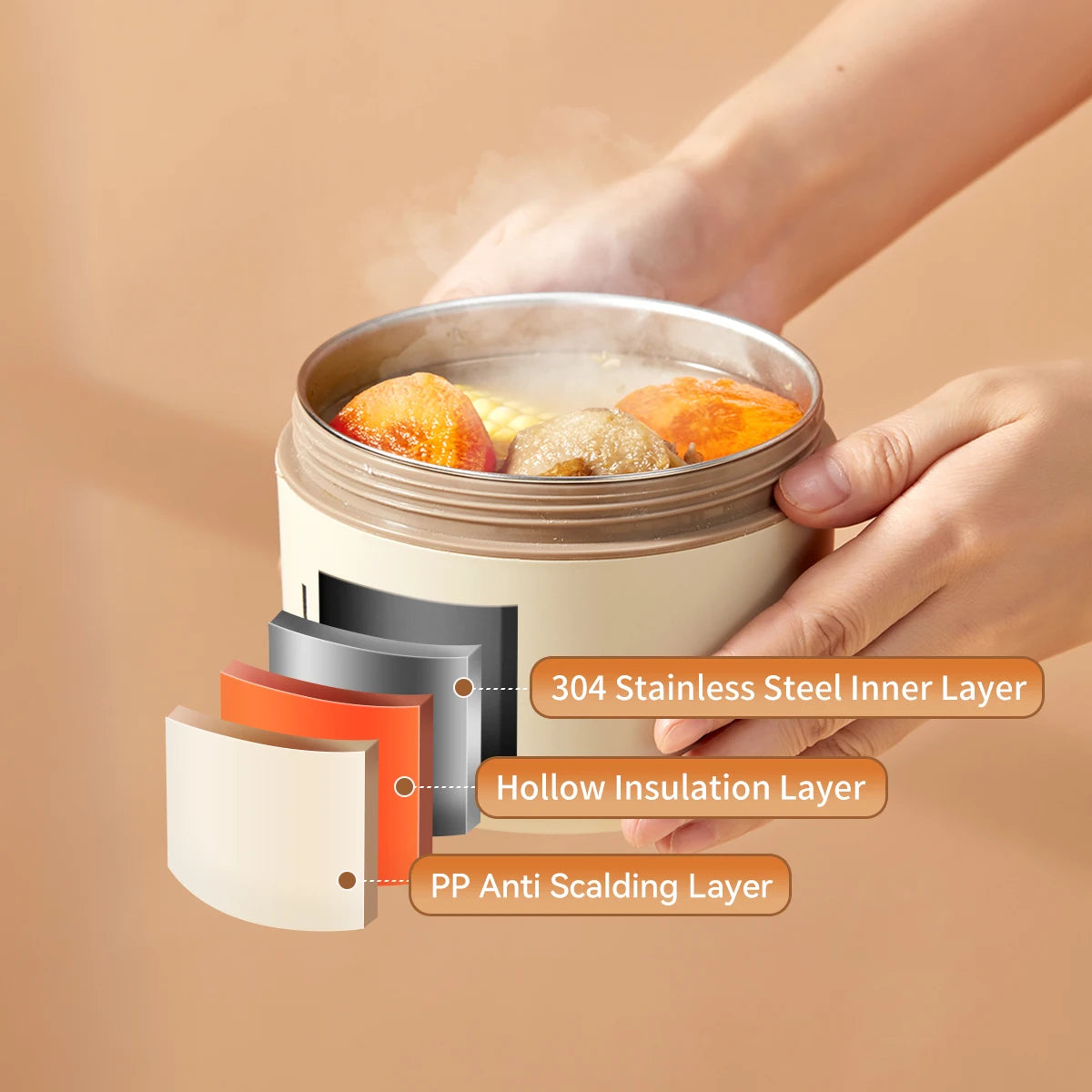 Stainless Steel Cartoon Food Container – Leakproof & Insulated