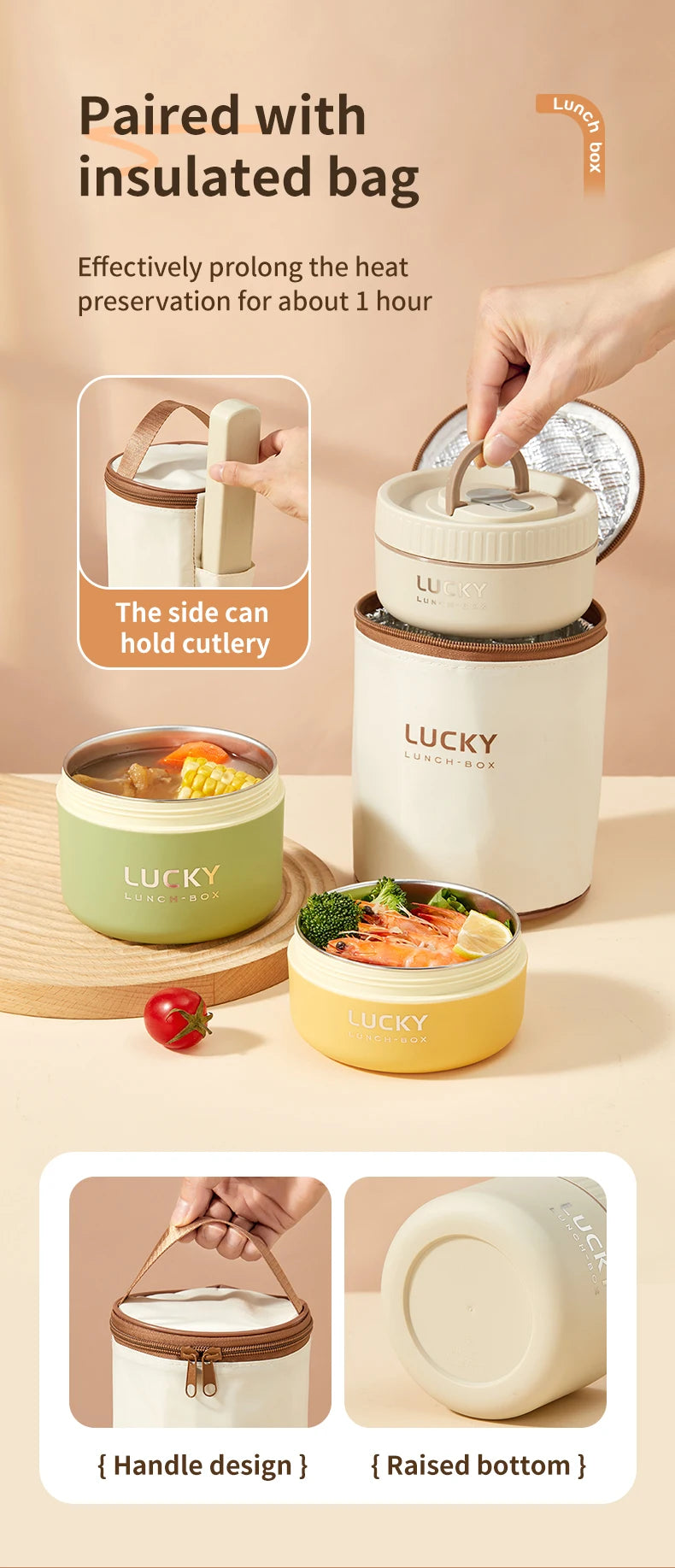 Stainless Steel Cartoon Food Container – Leakproof & Insulated
