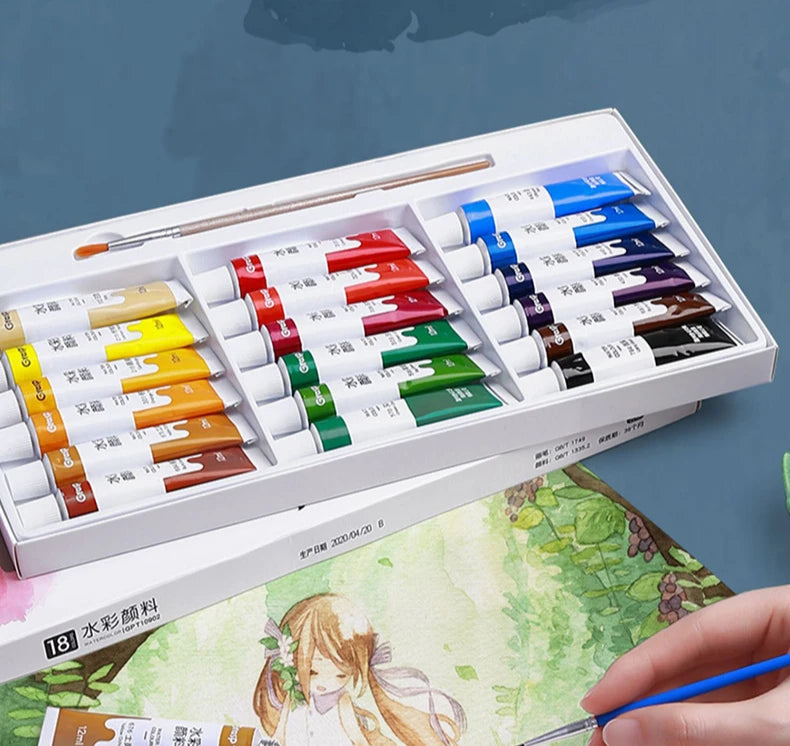 مجموعة ألوان مائية للرسم – ألوان زاهية وسهلة المزج