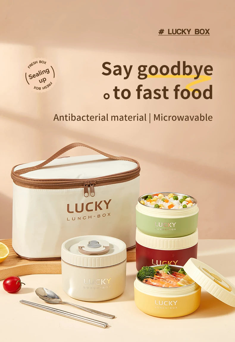 Stainless Steel Cartoon Food Container – Leakproof & Insulated