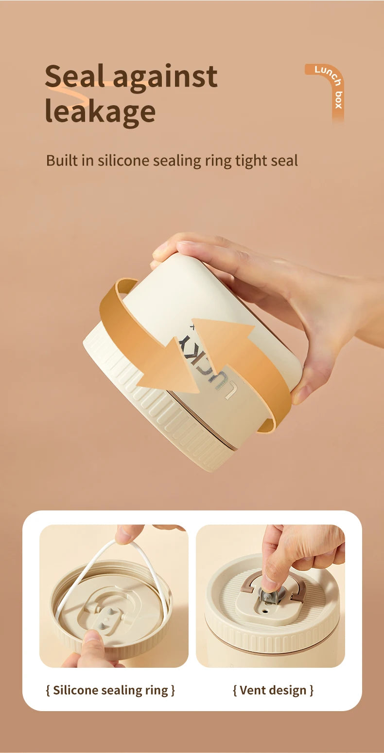 Stainless Steel Cartoon Food Container – Leakproof & Insulated