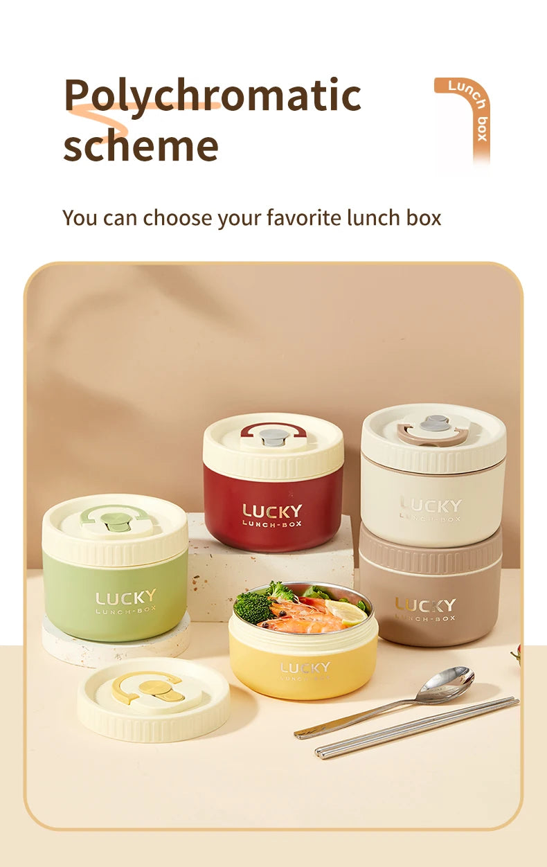 Stainless Steel Cartoon Food Container – Leakproof & Insulated