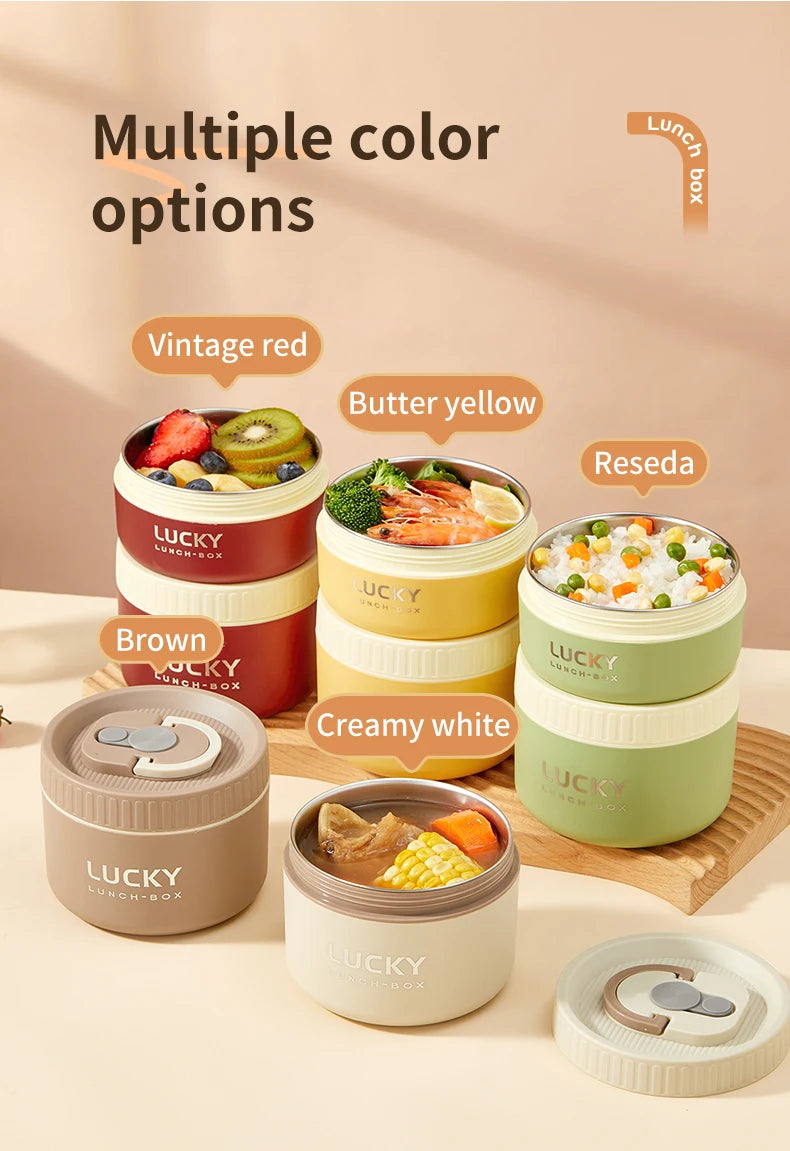 Stainless Steel Cartoon Food Container – Leakproof & Insulated