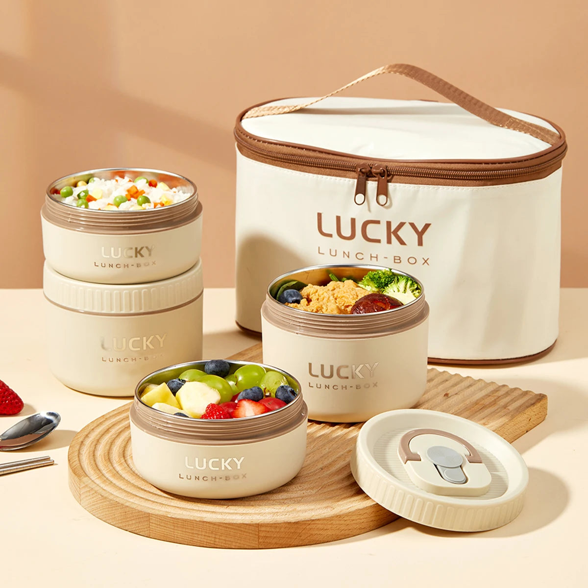 Stainless Steel Cartoon Food Container – Leakproof & Insulated